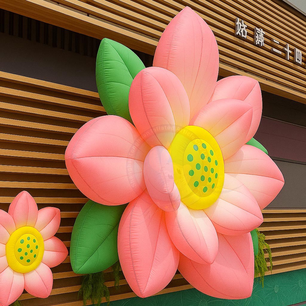 Inflatable Flower Decoration for Shopping Mall Entrances Plaza Events Building Display Seasonal Promotions And Branded Outdoor Advertising Installations