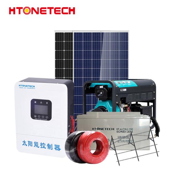 Htonetech 20kw Sistema Solar Kit Completo Off Grid China 30kwh 40kwh 50kwh 99kwh Painéis Solares Todos Negros