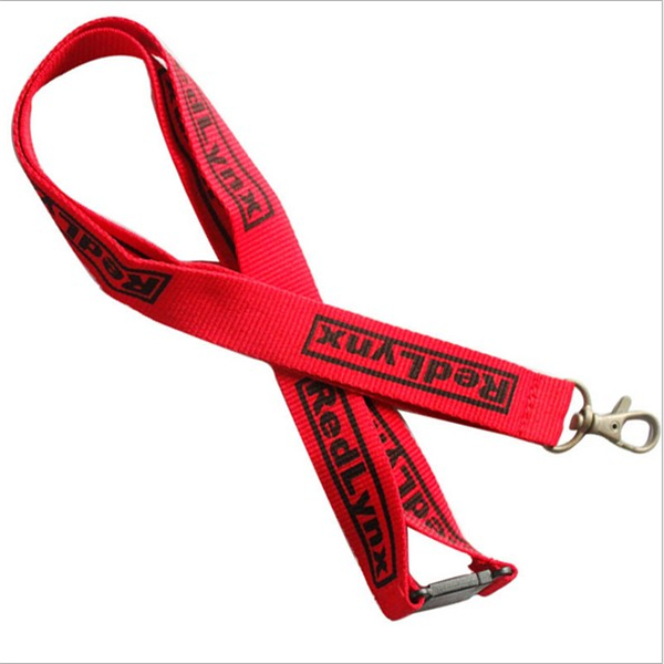 Economic branding promotion polyester lanyard with safety break away buckle,safety lanyard