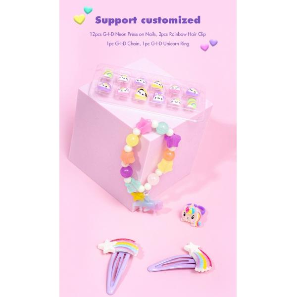 Assorted Children DIY Nail Art Kit Girls Beauty Playing Studio Customizable