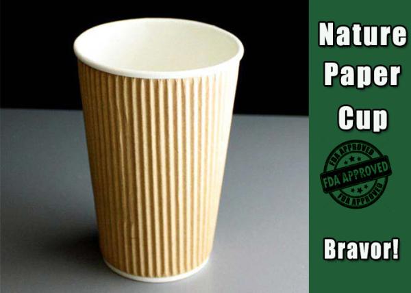 16 Oz Hot Drink Disposable Take Away Cups Insulated With Accurate Printing