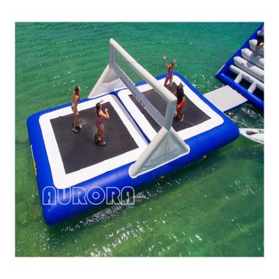 Super Large Floating Inflatable Trampoline Volleyball Court 0.9mm PVC Tarpaulin Mateiral