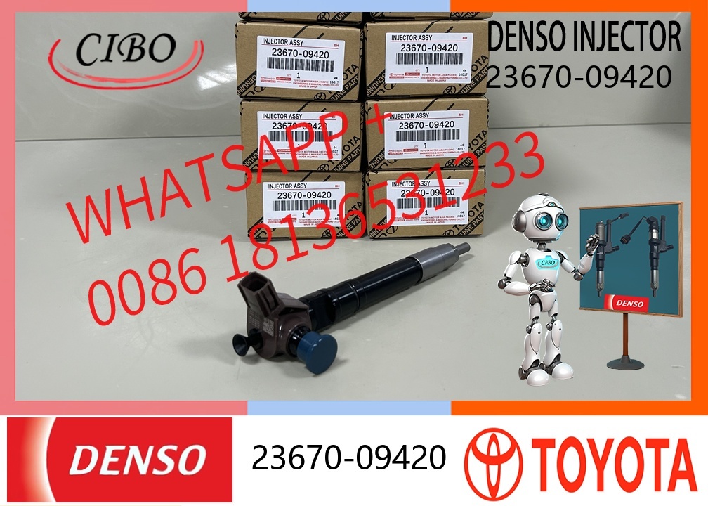 Common Rail Diesel Fuel Injector Assembly 23670-11010 23670-09420 295700-0550 Diesel Engine Replacement Injector
