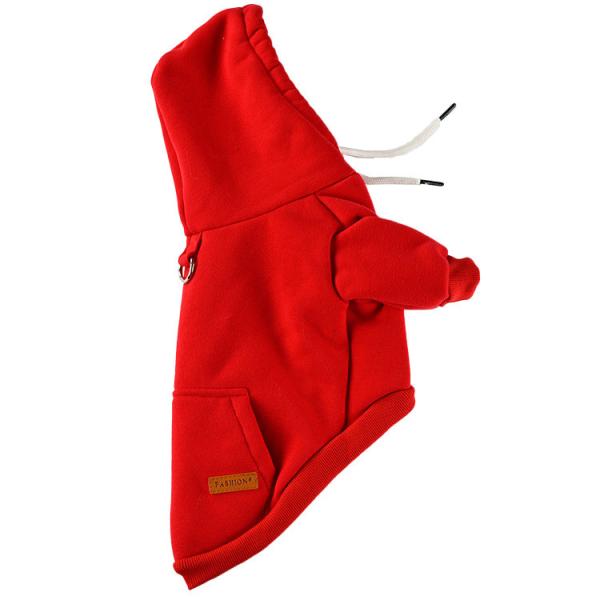 Animais de estimação confortáveis Usando roupas Animais de estimação de algodão Camisola com capuz S - XL