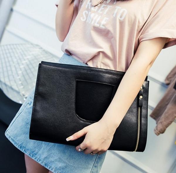 2016 new leather handbag lady leather clutch evening bags