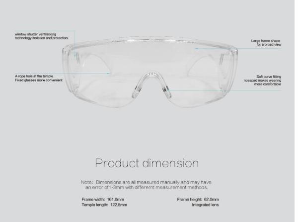 Protective Anti Scratch Safety Glasses Safety Goggles For Laboratory Eye Protection