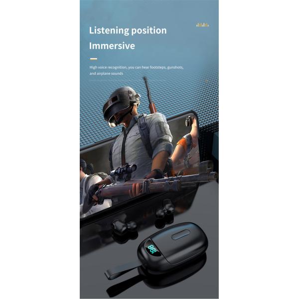 Digital Power Display Creative Sports Earphones BT5.0 Recyclable ABS