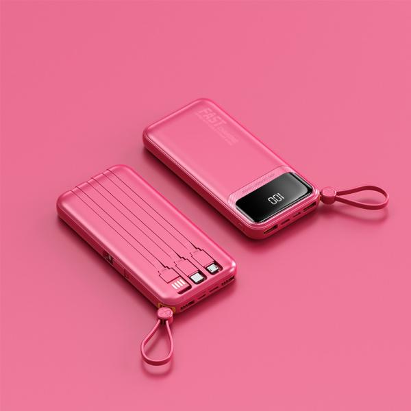 Arrivals 2024 LED Display Function Fast Charging Power Banks 10000mah 20000mah with Cables
