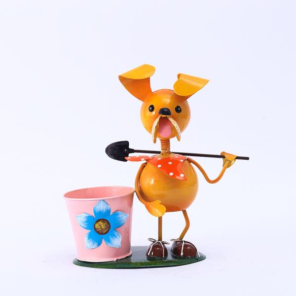 Handcrafted металл выслеживает орнаменты сада с обслуживанием ODM/OEM