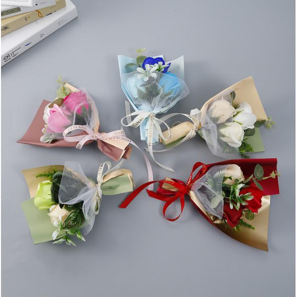 Valentine's Day mini bouquet, rose soap, everlasting flower, aromatherapy gift box, DIY souvenir gift wholesale