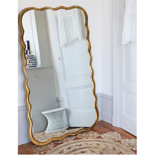 Decorative Bedroom Frameless Floor Length Mirror Wavy cheval