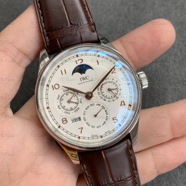 IWC Portugieser IW503307 Super Clone 44 mm Montres à cadran bleu calendrier perpétuel