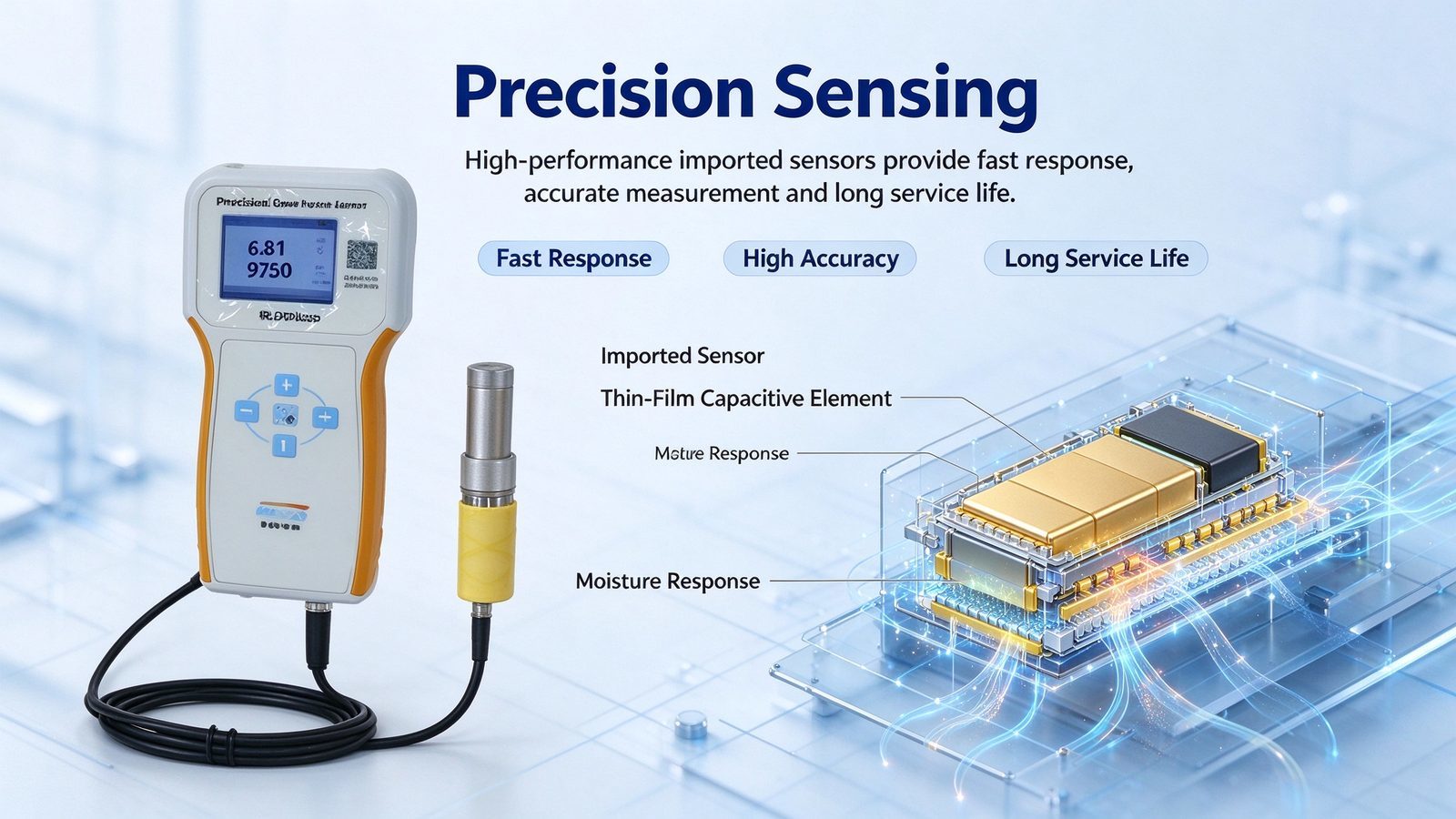Metal Handheld Gas Dew Point Analyzer Micro Water Tester Trace Water Analyzer Detector