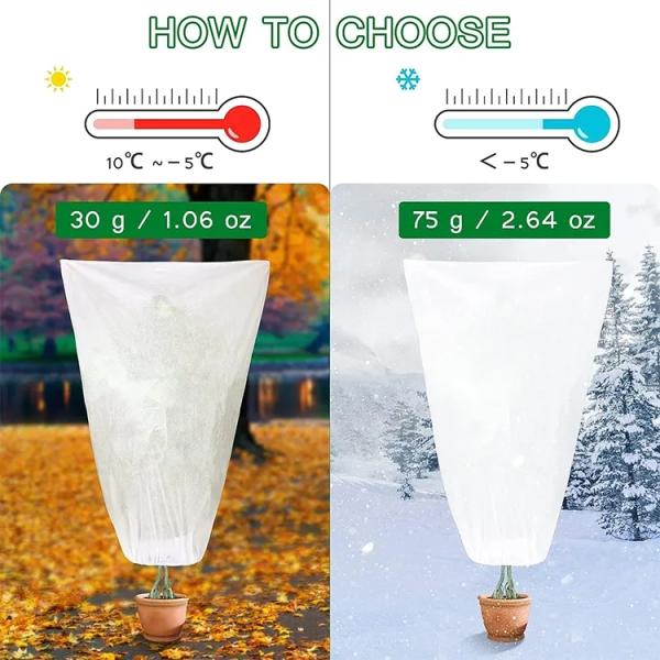 Multiscene Fleece Plant Bags Breathable Tear Resistant For Wrapping Fruit