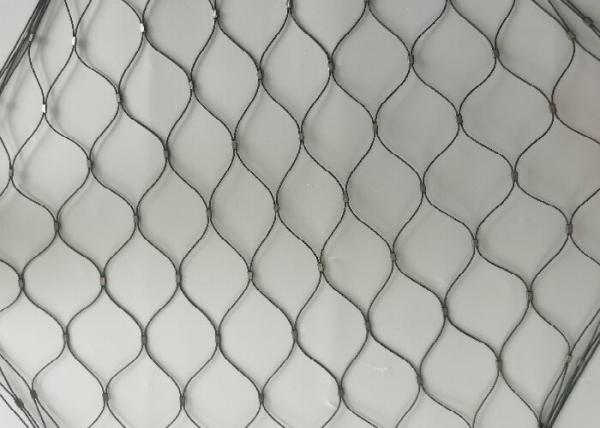 High Tensile Black Oxide Cable Mesh Ferruled And Knotted Mesh Net For Tiger
