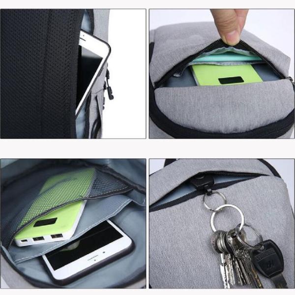 Unisex многофункциональная сумка комода нейлона USB поручая