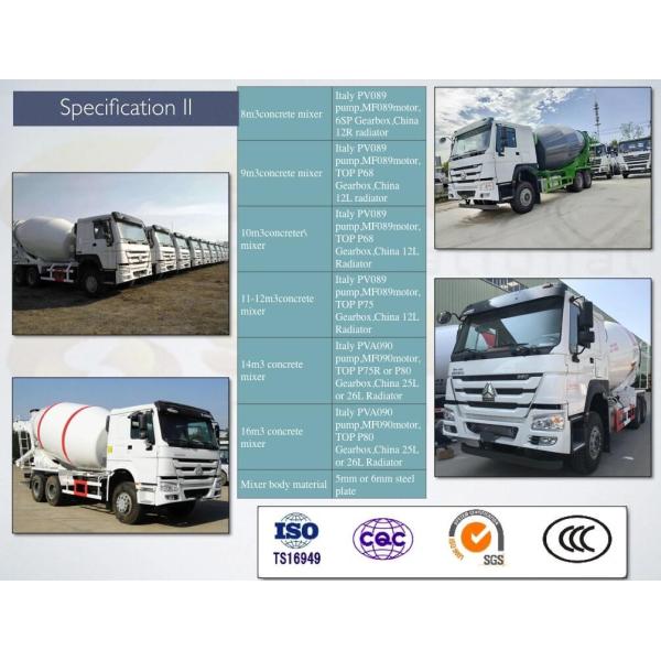 6x4 10M3 12M3  Used Concrete Mixer Truck , Howo Ready Mix Concrete Lorry