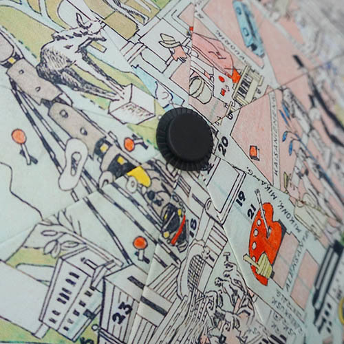 Comic Print Sun Protection Umbrella Portable Folding Compact Umbrella