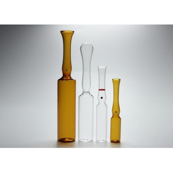 As ampolas de vidro farmacêuticas datilografam, recipiente da ampola transparente/cor de Brown