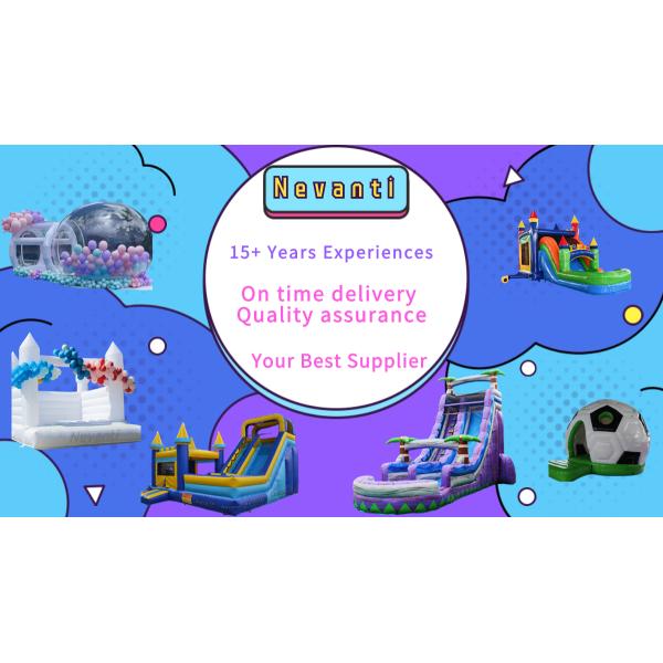 Custom Logo Printed Inflatable Bounce House with Double Slide and Customized Size