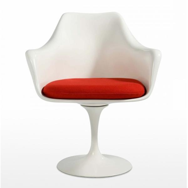 White Coffee Shop Knoll Tulip Chair , Saarinen Tulip Chair With Cushion