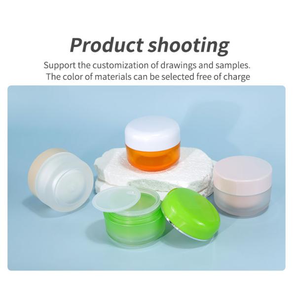 Wholesale 30g 50g Plastic Cosmetic Cream Jar, Empty Container for Hair Gel, Face & Eye Cream with Custom Logo and Color