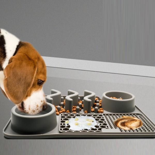 BPA-Free Silicone Pet Food Bowl Mat for Dogs Puppies Temperature Resistance -40 to 250