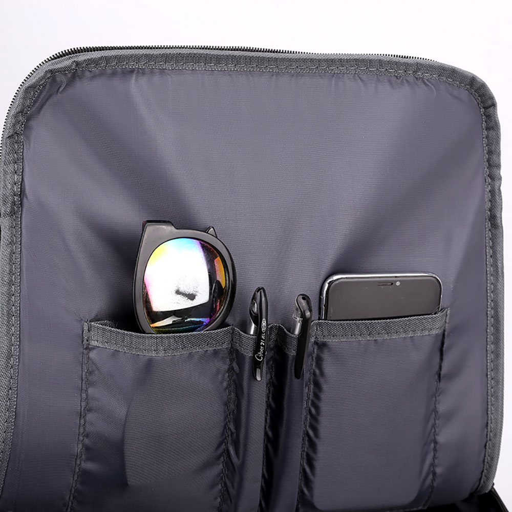 For Laudtec Unisex Business Laptop Backpack Durable Nylon USB Charging Port Large Capacity Zipper Closure Custom Logo DNB149 Wholesale OEM/ODM/Private Label