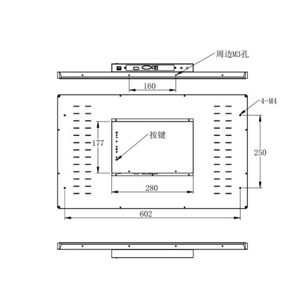 27 inch Integrated embedded Wall Mountable LCD Monitor