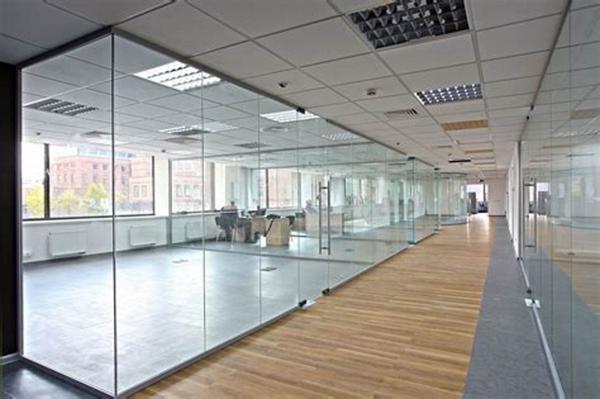 Modern Modular Soundproof Frameless clear Tempered Office Glass Partition Wall