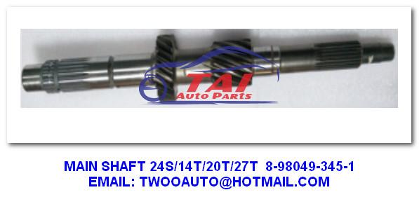 O caminhão japonês das peças de automóvel parte o conjunto do eixo de engrenagem 8-98049-345-1 principal para o EIXO PRINCIPAL 24S/14T/20T/27T do recolhimento de Isuzu Vgs