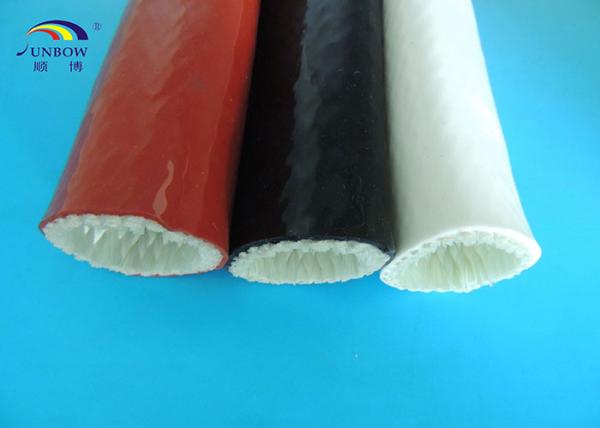 Rust red fire resistance heat fiberglass sleeving coated silicone resin for cable protection