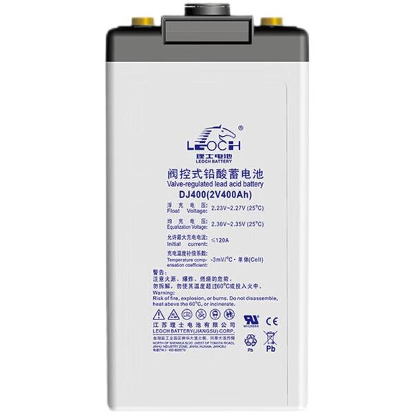 Bateria Leoch DJ400 Bateria de chumbo ácido 400Ah C10 para solução de armazenamento de energia solar