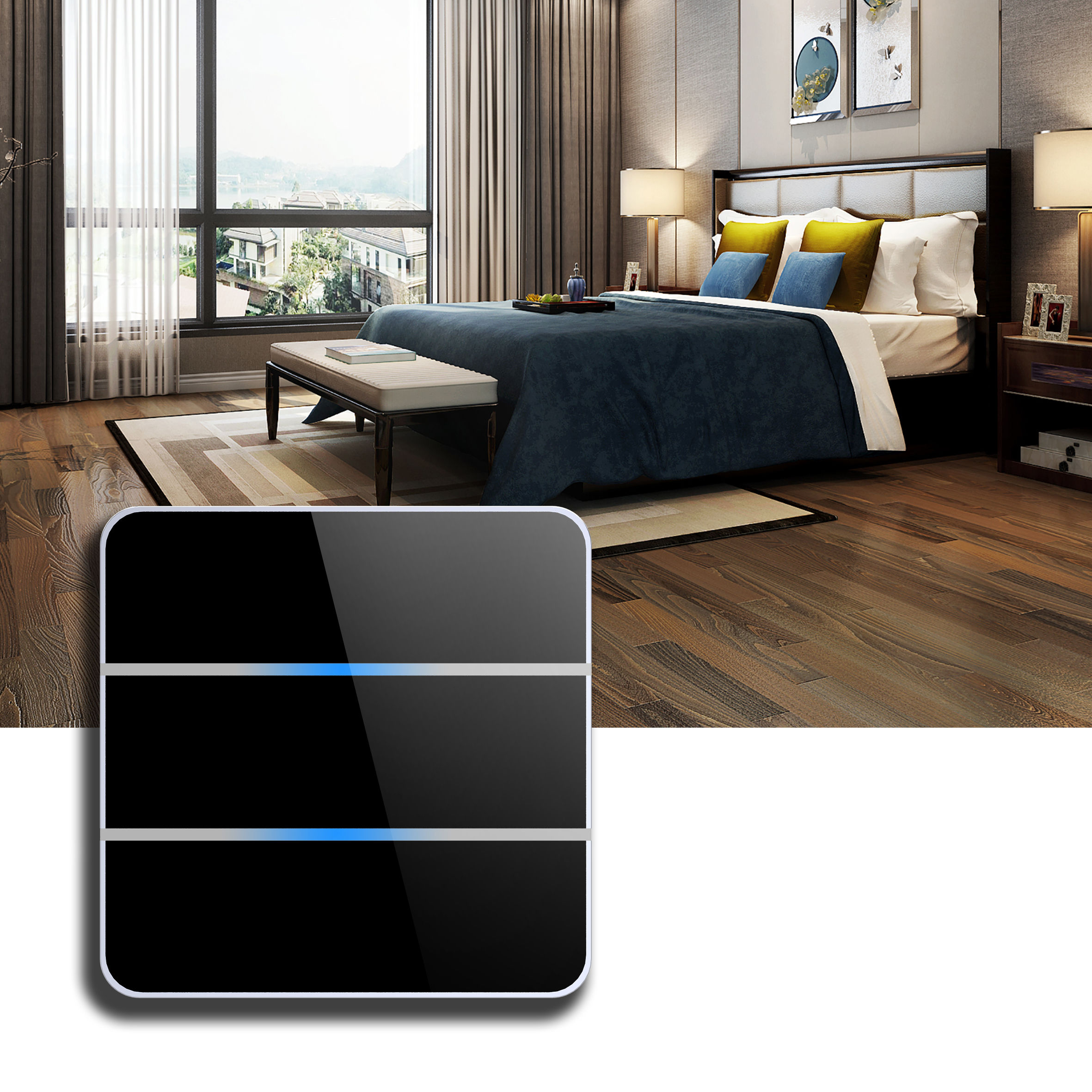 For Tuya Smart Switches for Home Alexa Timer UK/EU/US Standard 10A Max. Current 24V Max. Voltage Touch Panel 1pc MOQ