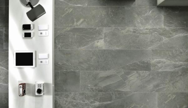Telha de mármore resistente aos ácidos da porcelana do olhar para a parede e a decoração de Flool