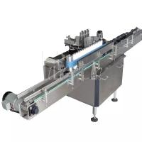 Rond complètement automatique de la colle 3000BPH de bouteille de machine froide d'étiqueteur directement horizontal