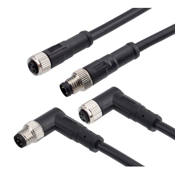 M8 Circular 2-5PIN Male & Female IP67 Waterproof A-Coded Sensor Connector