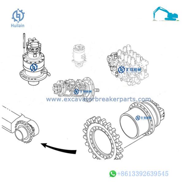 Máquina escavadora Slewing do óleo hidráulico ZX330-3 ZX330-5G ZX350-3 ZX350K do motor do balanço de Hitachi 4616985
