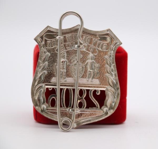 Shinny Silver Plating high quality New York US metal police badge