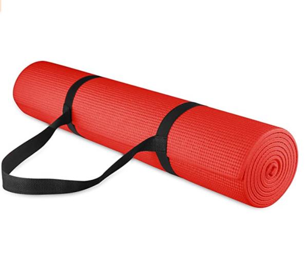 all purpose yoga mat, all-purpose 1/4 inch yoga mat with carrying strap, sports yoga mat