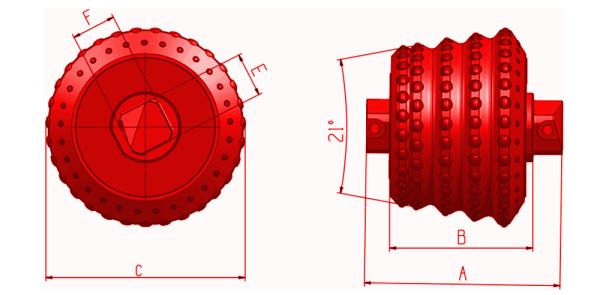 Roller Cutter Raise Boring Cutters For Reaming Head