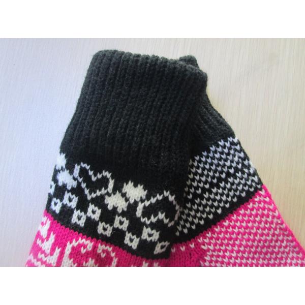 Ladies Acrylic Glove/Mitt with Jacquard--TR Lining glove--Fashion glove--Solid color