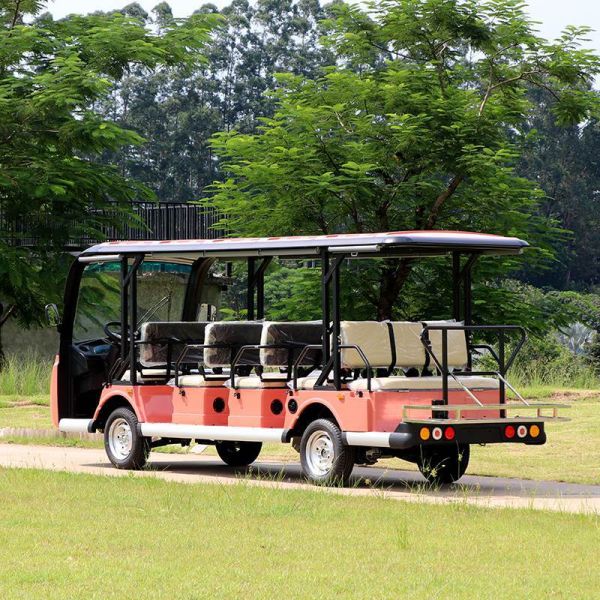 100% Waterproof Electric Sightseeing Cart For 14 Passenger AC system