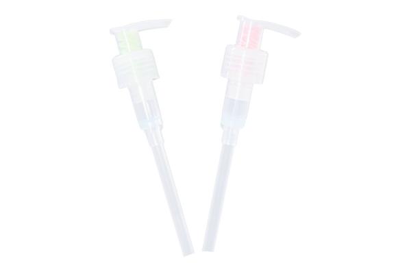 Todo plástico Loção Dispenser bomba reciclável 24mm 28mm pescoço 2cc dosagem esquerda direita bloqueio