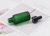 Pacote de vidro essencial verde geado da garrafa do conta-gotas da garrafa de óleo 30ml 50ml