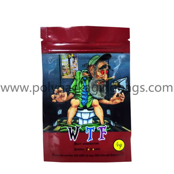 Customed Waterproof Aluminum Foil Zip Lock Bag For Snacks