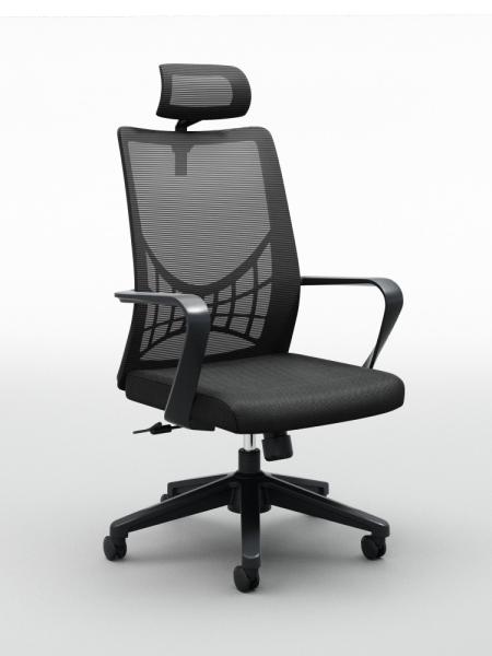 Preto Mesh Office Chair With Arms do giro, cadeira respirável do escritório 264lbs