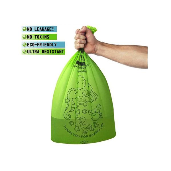 Trash Bags ASTM D6400 Plastic Free Packaging 25 Gallon Compostable