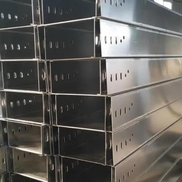 Suspended SS Cable Tray Ventilation / Perforation Groove ISO9001