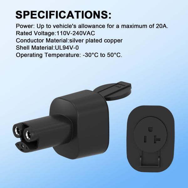 Hot Sale NACS To NEMA 5-20R Adapter, EV V2L Discharger Adapter for Hyundai loniq 5/6, Kia EV6/9 to US Standard Socket, 110V-240V Wide Voltage
